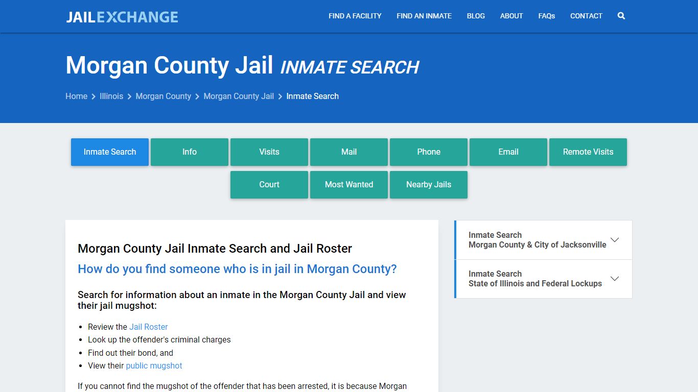 Inmate Search: Roster & Mugshots - Morgan County Jail, IL